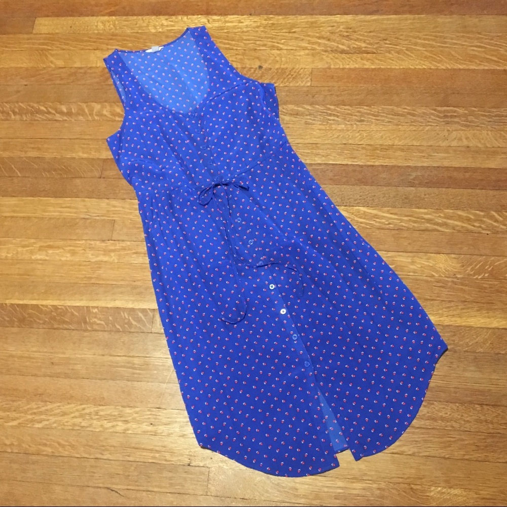 Blue silk sundress